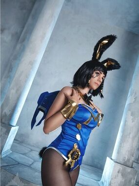 Overwatch Pharah Bunny Cosplay by Northern Lights Mastery (Etsy)